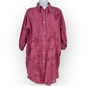 NET‎ KYLA SEO ETTA DRESS/ OVERSHIRT size XS NWT Hand Embroidered Fairy Flowy